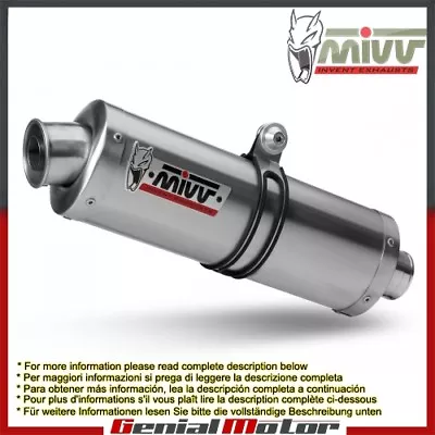 Mivv Exhaust Muffler Oval Stainless Steel For Kawasaki Z 750 2007 > 2014 • $268.93